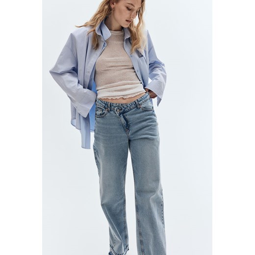 H & M - Straight Regular Jeans - Niebieski ze sklepu H&M w kategorii Jeansy damskie - zdjęcie 170886341