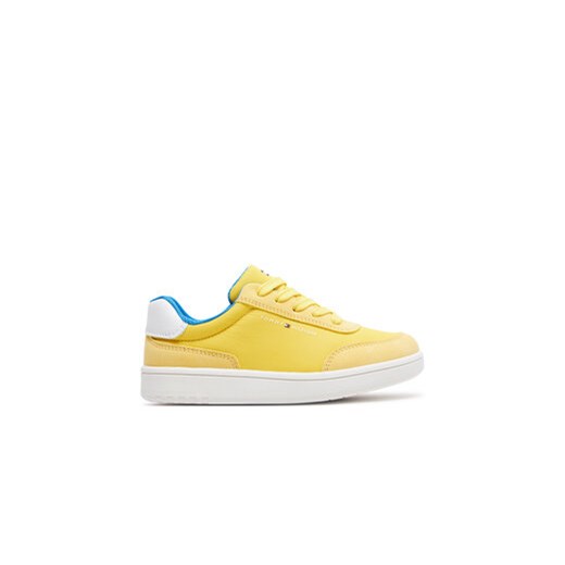 Tommy Hilfiger Sneakersy Low Cut Lace-Up Sneaker T3X9-33351-1694 M Żółty ze sklepu MODIVO w kategorii Trampki dziecięce - zdjęcie 170887574