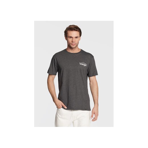 Wrangler T-Shirt WC5EGEB00 112326370 Szary Regular Fit ze sklepu MODIVO w kategorii T-shirty męskie - zdjęcie 170887703