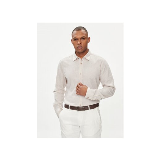 JOOP! Jeans Koszula 92Hanson2K 30041308 Beżowy Regular Fit ze sklepu MODIVO w kategorii Koszule męskie - zdjęcie 170888062