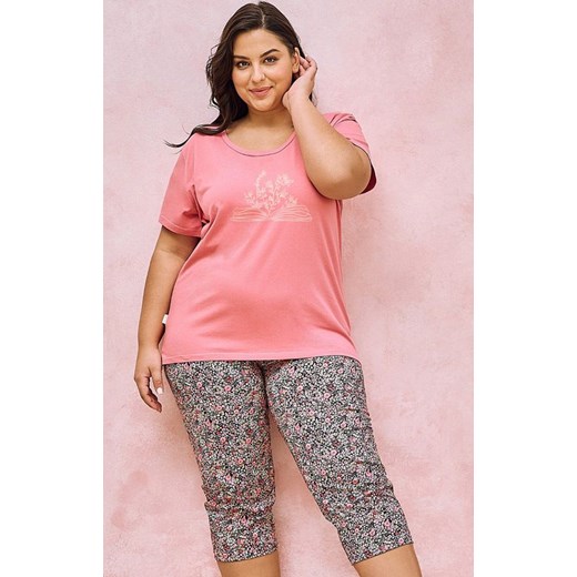 Dwuczęściowa piżama damska Amara 3171, Kolor różowy-wzór, Rozmiar XXL, Taro ze sklepu Primodo w kategorii Piżamy damskie - zdjęcie 170888373