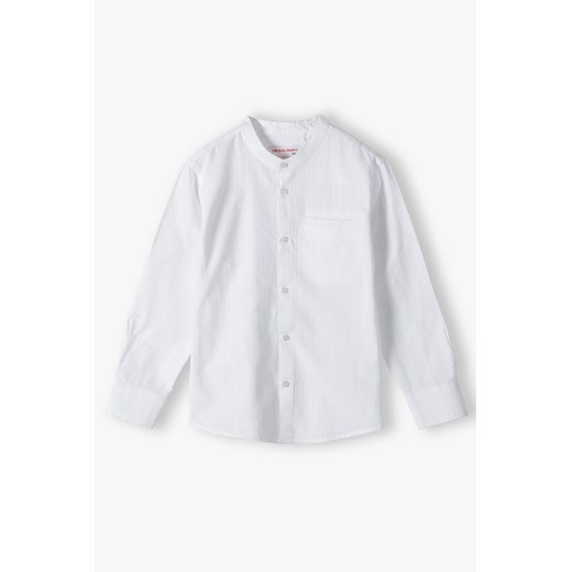 Elegancka biała koszula chłopięca z długim rękawem fason regular ze sklepu 5.10.15 w kategorii Koszule chłopięce - zdjęcie 170888770