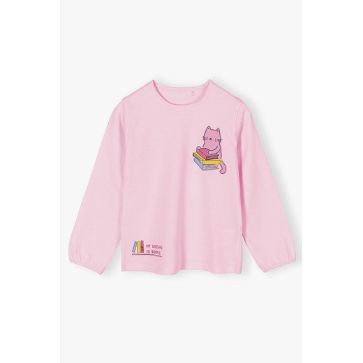 Różowa bluzka dla dziewczynki z długim rękawem ze sklepu 5.10.15 w kategorii Bluzy dziewczęce - zdjęcie 170888791