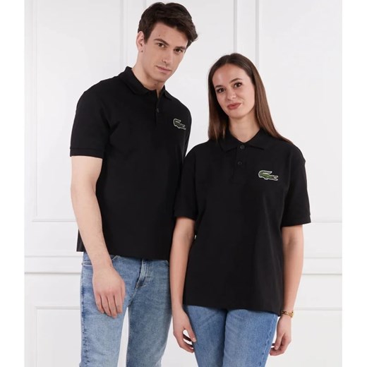T-shirt męski Lacoste czarny z krótkim rękawem 
