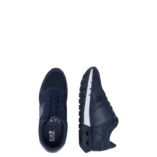 Buty sportowe męskie Emporio Armani sznurowane granatowe z tworzywa sztucznego 