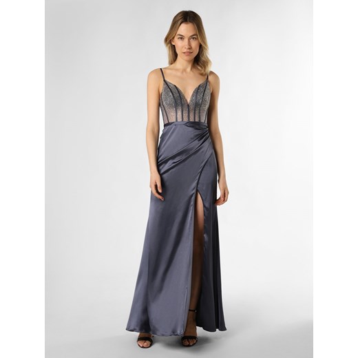 Luxuar Fashion Damska sukienka wieczorowa Kobiety Sztuczne włókno indygo jednolity ze sklepu vangraaf w kategorii Sukienki - zdjęcie 170890074