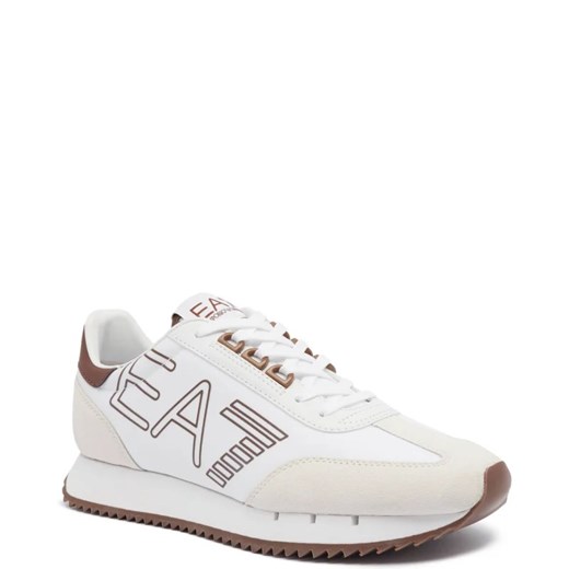Emporio Armani buty sportowe męskie skórzane białe sznurowane na wiosnę