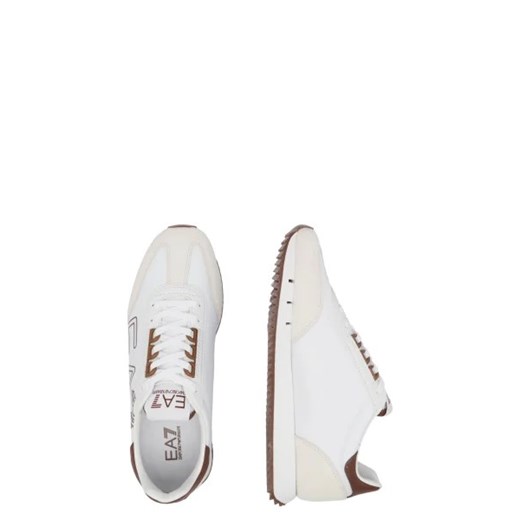 Białe buty sportowe męskie Emporio Armani wiązane skórzane 