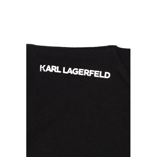 T-shirt chłopięce Karl Lagerfeld bawełniany czarny z napisami 