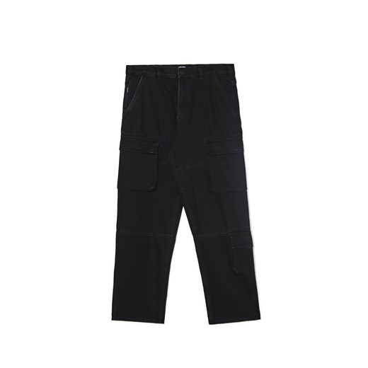 Cropp - Czarne jeansy wide leg - czarny ze sklepu Cropp w kategorii Jeansy męskie - zdjęcie 170891013