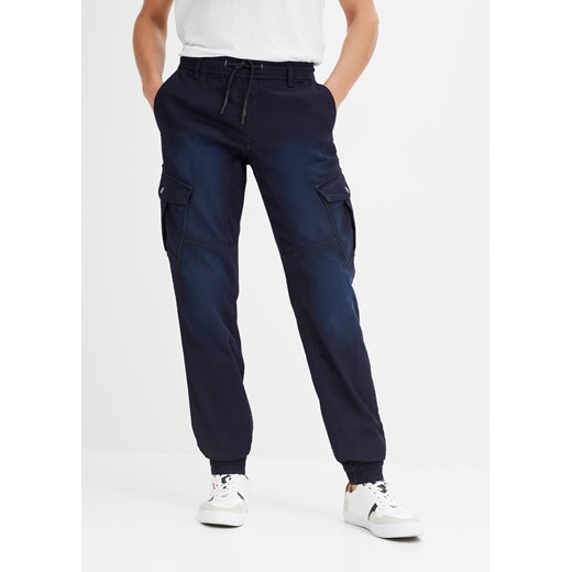 Dżinsy dresowe Regular Fit Straight z kieszeniami z boku nogawki ze sklepu bonprix w kategorii Spodnie męskie - zdjęcie 170893704