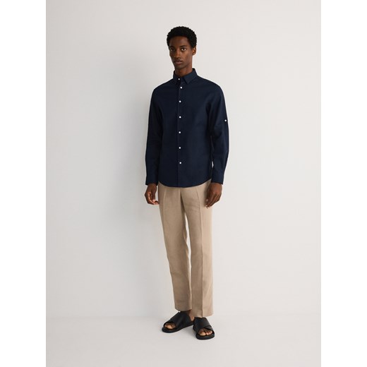Koszula męska Reserved z długimi rękawami z klasycznym kołnierzykiem casualowa 