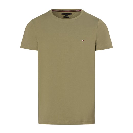 Tommy Hilfiger T-shirt męski Mężczyźni Dżersej trzcinowy jednolity ze sklepu vangraaf w kategorii T-shirty męskie - zdjęcie 170894450