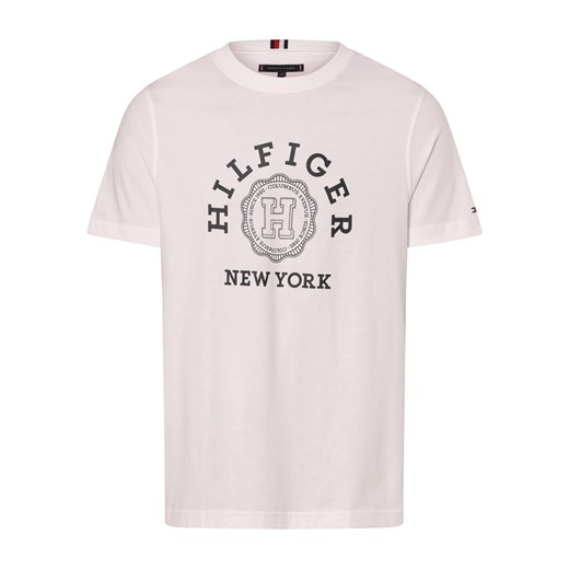 Tommy Hilfiger Koszulka męska Mężczyźni Bawełna biały nadruk ze sklepu vangraaf w kategorii T-shirty męskie - zdjęcie 170894472