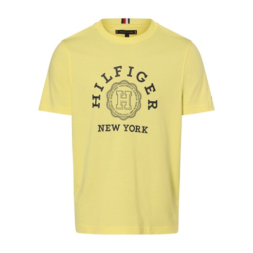 Tommy Hilfiger Koszulka męska Mężczyźni Bawełna żółty nadruk ze sklepu vangraaf w kategorii T-shirty męskie - zdjęcie 170894473