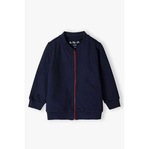 Granatowa dresowa bluza rozpinana - 5.10.15. ze sklepu 5.10.15 w kategorii Bluzy i swetry - zdjęcie 170895112