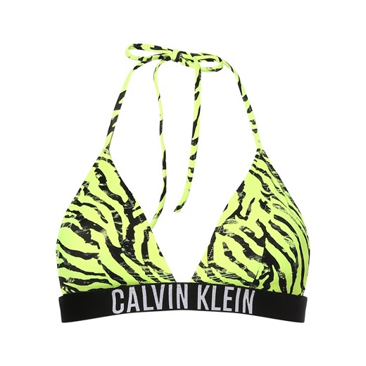 Calvin Klein Damski stanik bikini - trójkątny - usztywniany Kobiety cytrynowy wzorzysty ze sklepu vangraaf w kategorii Stroje kąpielowe - zdjęcie 170896413
