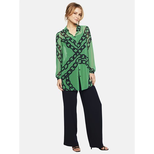 Zielona koszula damska w łańcuchy L'AF Marina ze sklepu Eye For Fashion w kategorii Koszule damskie - zdjęcie 170896562