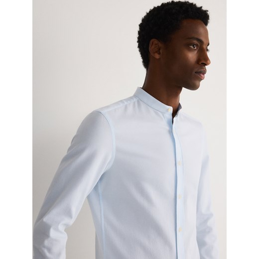 Reserved - Koszula super slim fit ze stójką - niebieski ze sklepu Reserved w kategorii Koszule męskie - zdjęcie 170897003