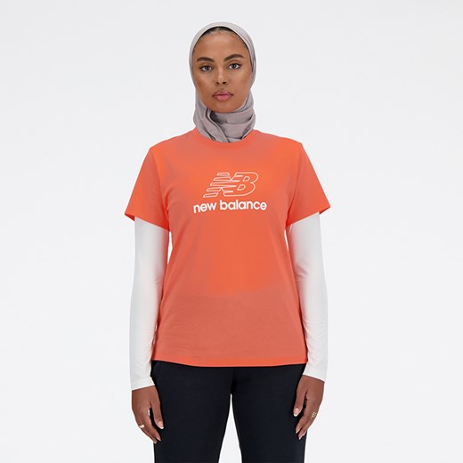 Koszulka damska New Balance WT41816GFR – pomarańczowa ze sklepu New Balance Poland w kategorii Bluzki damskie - zdjęcie 170897050