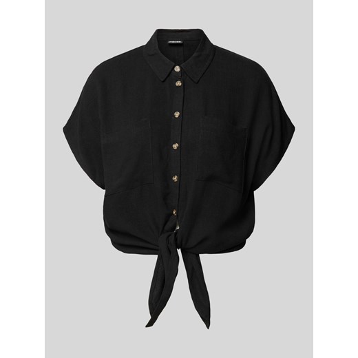 Bluzka z wiązanym detalem model ‘VINSTY’ ze sklepu Peek&Cloppenburg  w kategorii Koszule damskie - zdjęcie 170898012