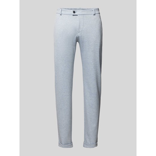 Spodnie do garnituru o kroju slim fit z fakturowanym wzorem model ‘Clow’ ze sklepu Peek&Cloppenburg  w kategorii Spodnie męskie - zdjęcie 170898052