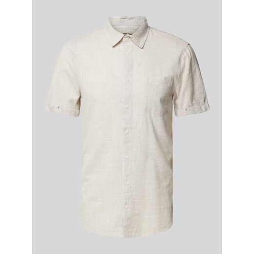 Koszula casualowa o kroju slim fit z rękawem o dł. 1/2 ze sklepu Peek&Cloppenburg  w kategorii Koszule męskie - zdjęcie 170898090