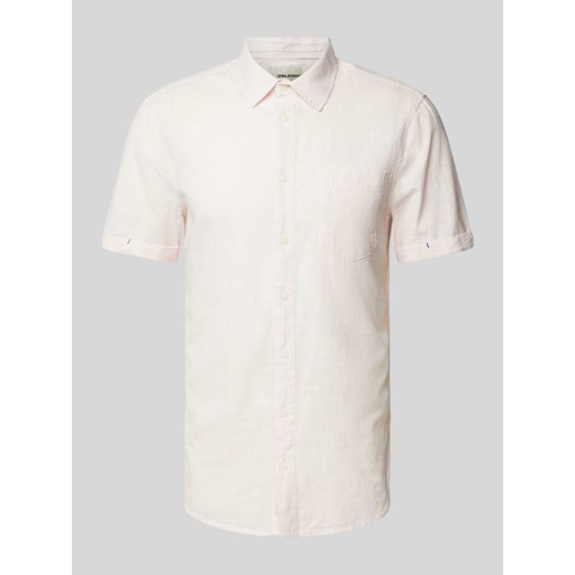 Koszula casualowa o kroju slim fit z rękawem o dł. 1/2 ze sklepu Peek&Cloppenburg  w kategorii Koszule męskie - zdjęcie 170898111