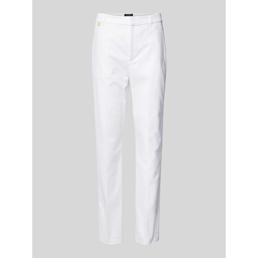 Spodnie o kroju slim fit z detalem z logo model ‘LAKYTHIA’ ze sklepu Peek&Cloppenburg  w kategorii Spodnie damskie - zdjęcie 170898140
