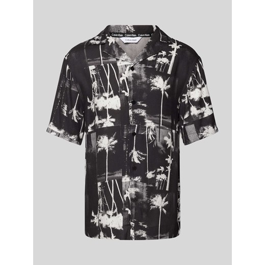 Koszula casualowa z wiskozy ze wzorem na całej powierzchni ze sklepu Peek&Cloppenburg  w kategorii Koszule męskie - zdjęcie 170898211