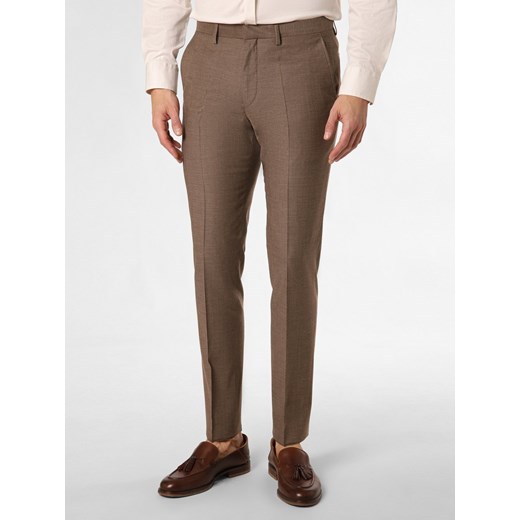 Roy Robson Spodnie - Marlane Mężczyźni Modern Fit wiskoza brązowy jednolity ze sklepu vangraaf w kategorii Spodnie męskie - zdjęcie 170905313