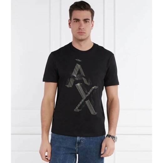 T-shirt męski Armani Exchange z krótkimi rękawami w nadruki z bawełny w stylu młodzieżowym 