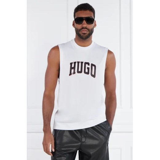 T-shirt męski Hugo Boss biały z krótkim rękawem 