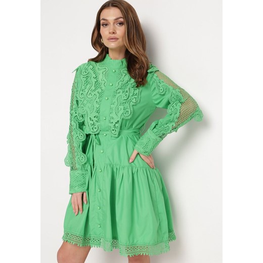 Zielona Sukienka Evenope ze sklepu Born2be Odzież w kategorii Sukienki - zdjęcie 170908351