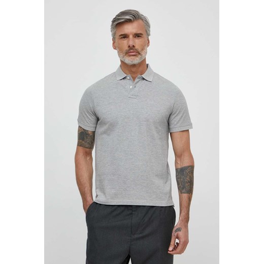 Pepe Jeans polo bawełniane kolor szary gładki ze sklepu ANSWEAR.com w kategorii T-shirty męskie - zdjęcie 170912053