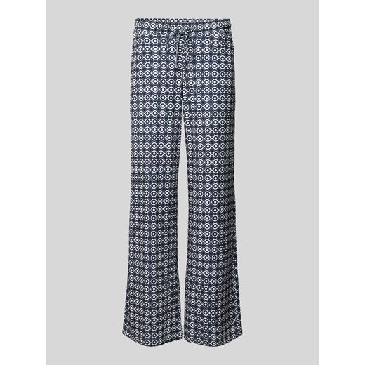 Spodnie materiałowe z szeroką nogawką i wzorem na całej powierzchni model ‘STYLE.MAINES’ ze sklepu Peek&Cloppenburg  w kategorii Spodnie damskie - zdjęcie 170913691