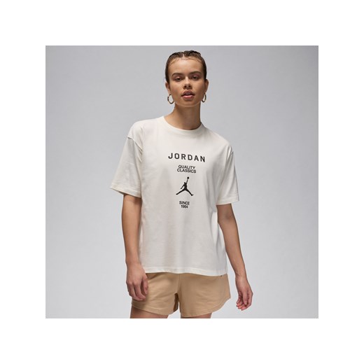 Damski T-shirt o fasonie typu girlfriend Jordan - Biel ze sklepu Nike poland w kategorii Bluzki damskie - zdjęcie 170913903
