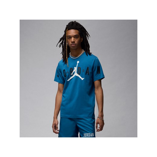 Męski elastyczny T-shirt Jordan Air - Niebieski ze sklepu Nike poland w kategorii T-shirty męskie - zdjęcie 170913981