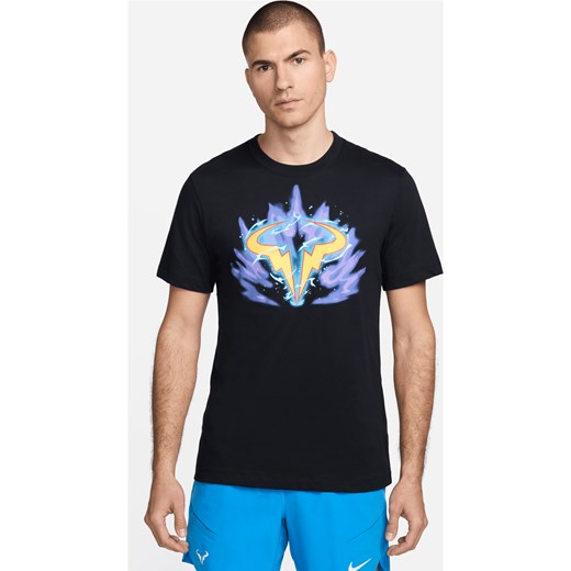 Męski T-shirt do tenisa NikeCourt Dri-FIT Rafa - Czerń ze sklepu Nike poland w kategorii T-shirty męskie - zdjęcie 170913982