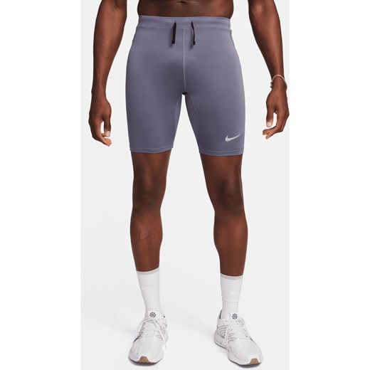Męskie legginsy z wszytą bielizną do biegania o długości 1/2 Dri-FIT Nike Fast - Szary ze sklepu Nike poland w kategorii Spodenki męskie - zdjęcie 170914044