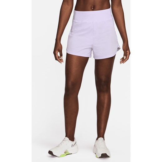 Damskie spodenki z wysokim stanem i wszytą bielizną do fitnessu Dri-FIT Nike Bliss 7,5 cm - Fiolet ze sklepu Nike poland w kategorii Szorty - zdjęcie 170914154
