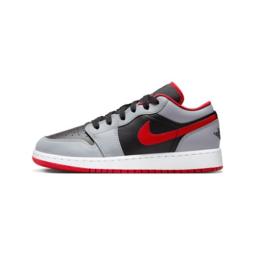 Buty dla dużych dzieci Air Jordan 1 Low - Czerń ze sklepu Nike poland w kategorii Buty sportowe dziecięce - zdjęcie 170914263