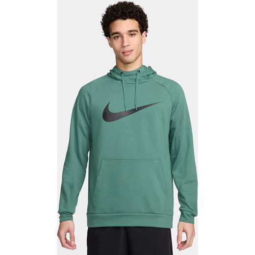 Męska bluza z kapturem i nadrukiem do fitnessu Nike Dry Graphic - Zieleń ze sklepu Nike poland w kategorii Bluzy męskie - zdjęcie 170914430