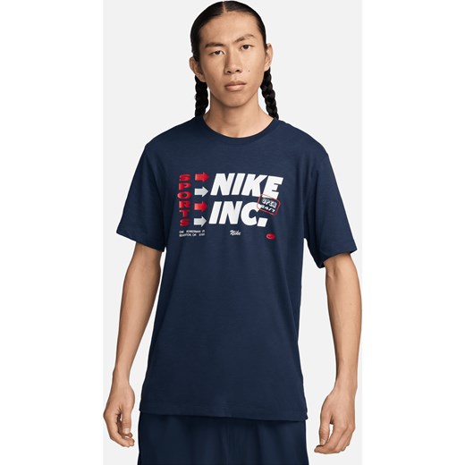 Męski T-shirt do fitnessu Nike Dri-FIT - Niebieski ze sklepu Nike poland w kategorii T-shirty męskie - zdjęcie 170914432
