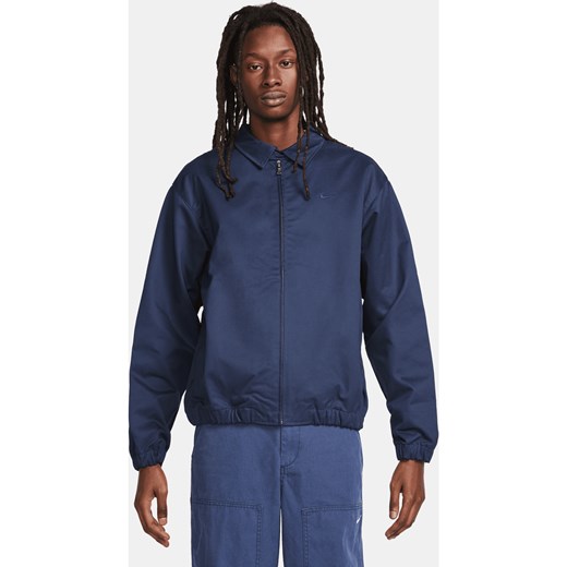 Męska kurtka harringtonka z tkaniny Nike Life - Niebieski ze sklepu Nike poland w kategorii Kurtki męskie - zdjęcie 170914433