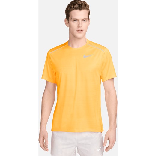 Męska koszulka z krótkim rękawem do biegania Nike Miler - Pomarańczowy ze sklepu Nike poland w kategorii T-shirty męskie - zdjęcie 170914463