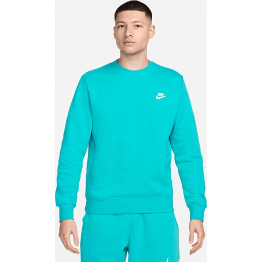 Męska bluza z dzianiny Nike Sportswear Club - Zieleń ze sklepu Nike poland w kategorii Bluzy męskie - zdjęcie 170914464