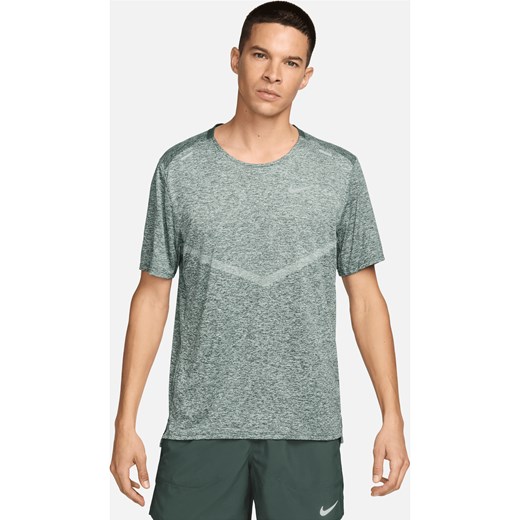 Męska koszulka z krótkim rękawem do biegania Dri-FIT Nike Rise 365 - Zieleń ze sklepu Nike poland w kategorii T-shirty męskie - zdjęcie 170914494