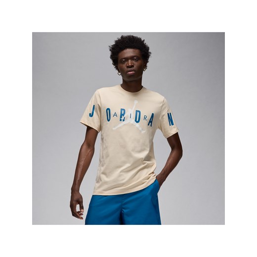 Męski elastyczny T-shirt Jordan Air - Brązowy ze sklepu Nike poland w kategorii T-shirty męskie - zdjęcie 170914640
