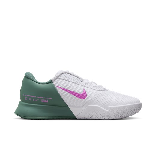 Białe buty sportowe damskie Nike do tenisa zoom wiosenne wiązane 
